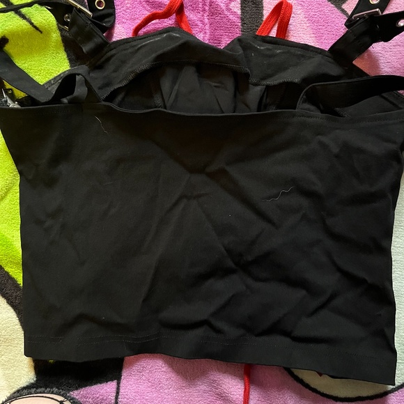 DOLLS KILL SCENE QUEEN LACE UP TOP L - Picture 4 of 4